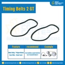 ไทม์มิ่ง เบลล์ Timing Belt 2 GT หน้ากว้าง 4 mm 121 ฟัน ยาว 242 mm. : Timing Belt 2 GT-4-121T-242
