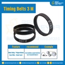 ไทม์มิ่ง เบลล์ Timing Belt 3 M หน้ากว้าง 9 mm 127 ฟัน ยาว 381 mm. : Timing Belt 3 M-9-127T-381