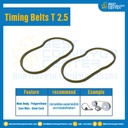 ไทม์มิ่ง เบลล์ Timing Belt T 2.5 หน้ากว้าง 0.6 mm. 106 ฟัน ยาว 265 mm. : Timing Belt T 2.5-0.6-106T-265