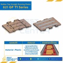 โซ่พลาสติกทางตรง Table Top Chain (Rubber Top) LF821GF T3 ; 12 นิ้ว : LF821GF 1200T3