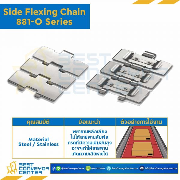 โซ่สแตนเลสทางโค้ง Table Top Chain SSC881-O ; 7.5 นิ้ว. : SSC881-O 750
