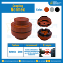 Coupling Steel rubber OD218xL112 : NORMEX-214