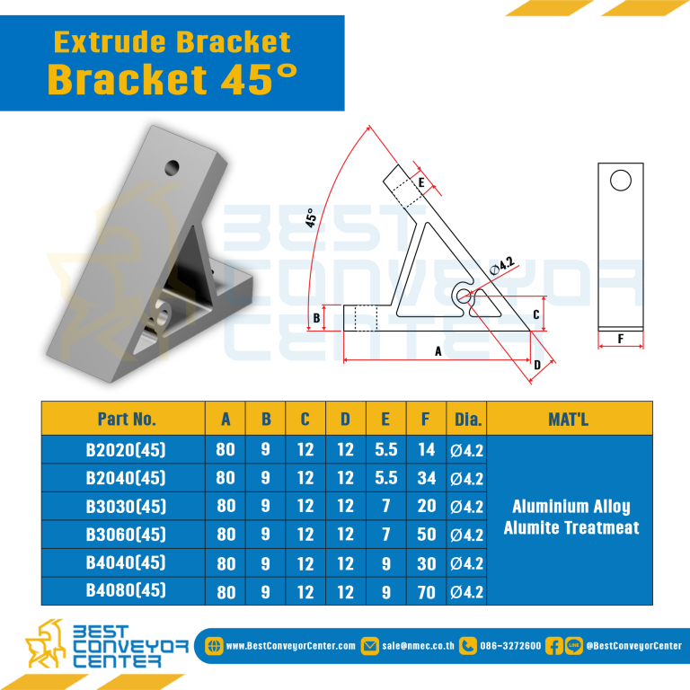 Extrude Bracket 45 ํ : B2020(45)