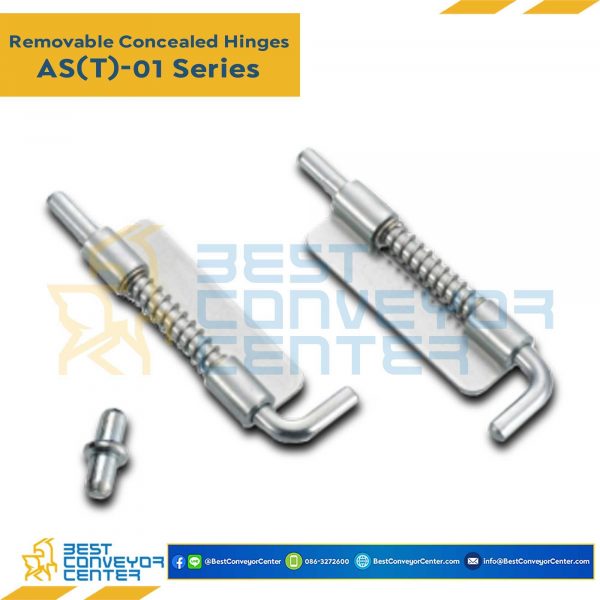 AS-0101R บานพับซ่อนถอดได้สแตนเลส ขนาด 21.5×63 mm. หนา 2 mm.