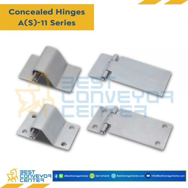 AS-1120 บานพับซ่อนสแตนเลส ขนาด 99.5×45 mm. หนา 2 mm.