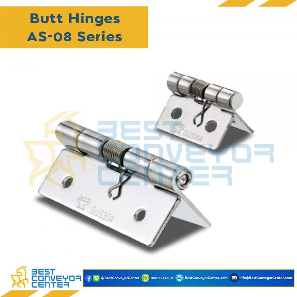 AS-0820 บานพับสแตนเลส ขนาด 30×25 mm. หนา 1.2 mm.