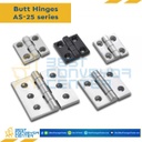 บานพับสแตนเลสเคลือบเงา ขนาด 75×75 mm. หนา 6 mm. AS-2522