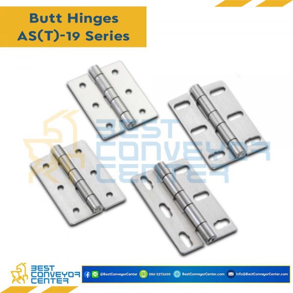 AT-1940 บานพับเหล็กชุบซิงค์ ขนาด 50×75 mm. หนา 2 mm.