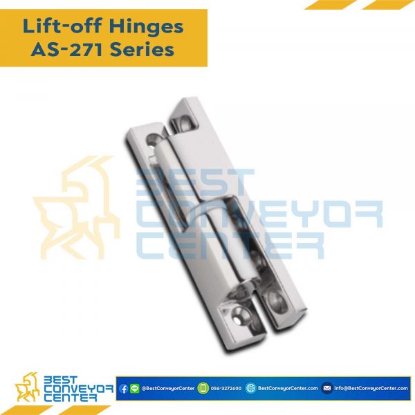AS-2716 บานพับแบบถอดได้สแตนเลสเคลือบเงา ขนาด 25×150 mm. หนา 10 mm.