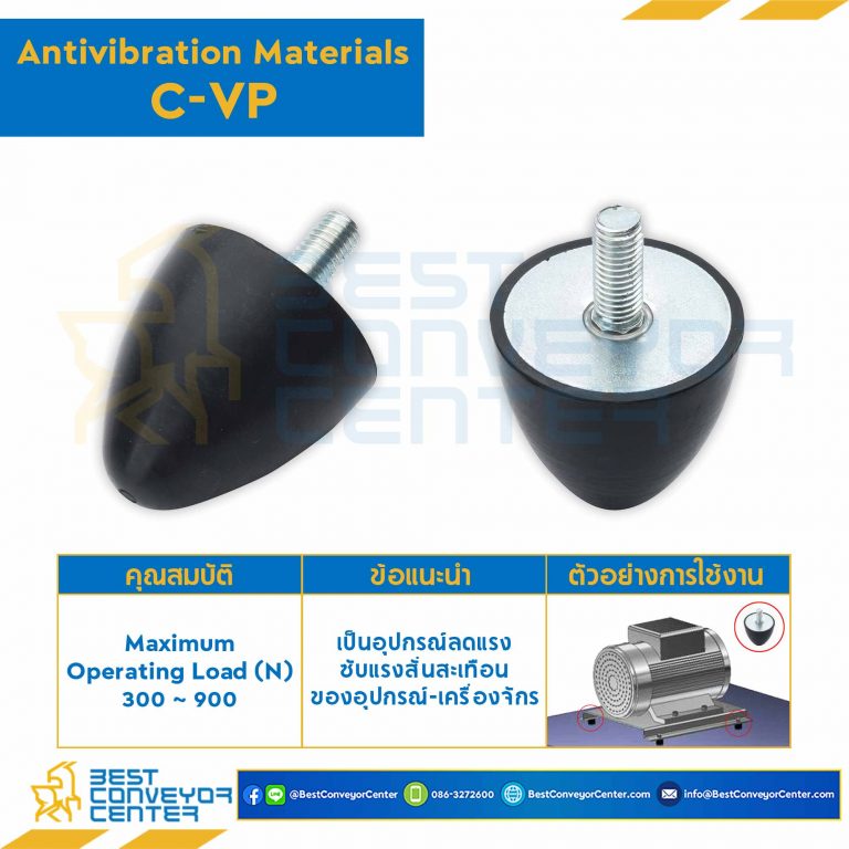 ลูกยางกันการสั่นสะเทือน ชนิดป้องกันการกระแทก : C-VP2425-M6x18