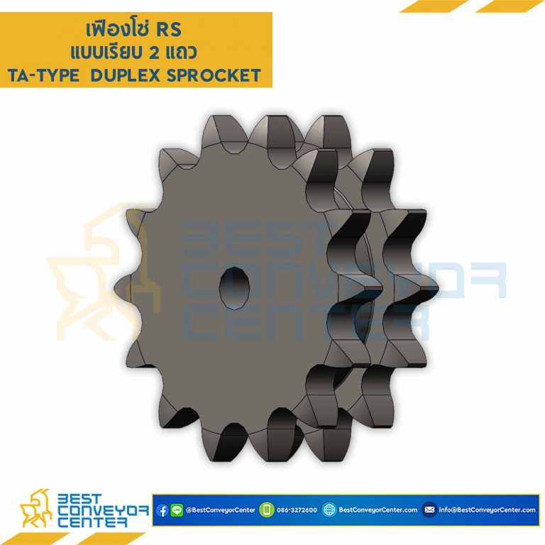 เฟืองโซ่เหล็ก 2 แถว แบบแผ่นเรียบ RS50-2R-76TA