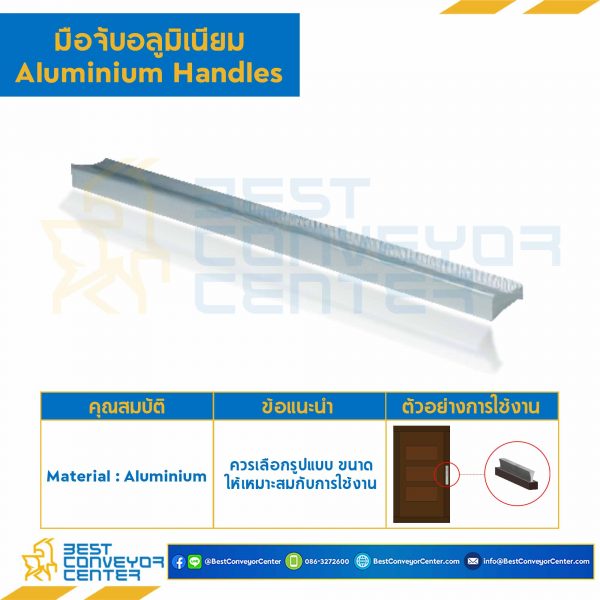HA-0524-96 มือจับอลูมิเนียม HA-0524 ระยะห่างรู 96 mm.