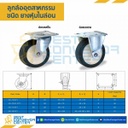 RIB-SN-75 ล้อยางหุ้มเหล็กแบบแป้นเบรค ขนาด 75 mm.