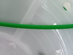 R-PU-D6L1000-GR : สายพานกลม Round Belt สีเขียวแบบเรียบ Dia. 6 mm, L= 1,000 mm. ไม่ต่อกลม