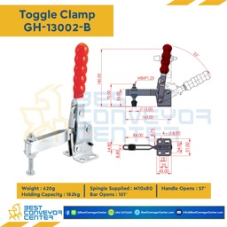 GH-13002-B : Toggle Clamp แบบกดแนวตั้ง GH-13002-B.Mild Steel Zinc Plated
