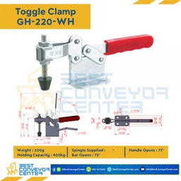 GH-220WH : Toggle Clamp แบบกดแนวนอน GH-220WH.Mild Steel Zinc Plated