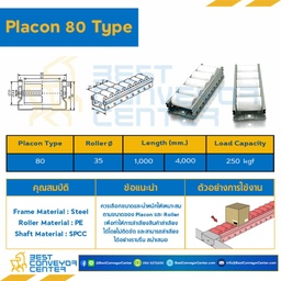 PRT80x4000 : Placon Roller Type 80-L4000 mm.