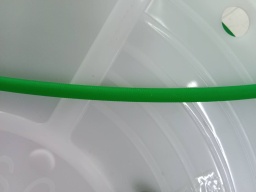 R-PU-D4L5M-GR ; สายพานกลม Round Belt สีเขียวแบบหยาบ Dia. 4 mm L= 5,000 mm. ไม่ต่อกลม