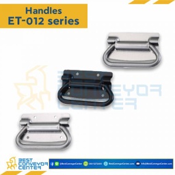 ET-01200B มือจับพับได้เหล็กเคลือบสีดำ ขนาด 64.1×96 mm.